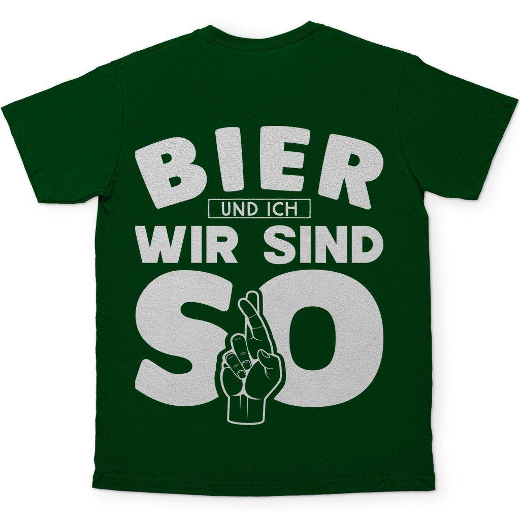 Bier und ich wir sind so - Herren Shirt Bottle Green