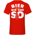 Bier und ich wir sind so - Herren V-Neck Shirt Red
