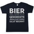 Bier weil keine gute Geschichte jemals mit einem Salat beginnt - Herren Shirt Navy