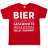 Bier weil keine gute Geschichte jemals mit einem Salat beginnt - Herren Shirt Red