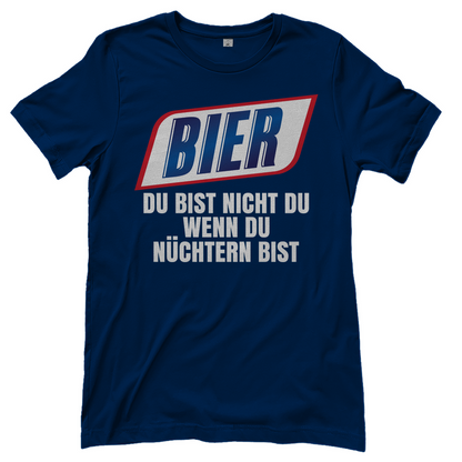 Bier du bist nicht du wenn du nüchtern bist - Damenshirt Navy