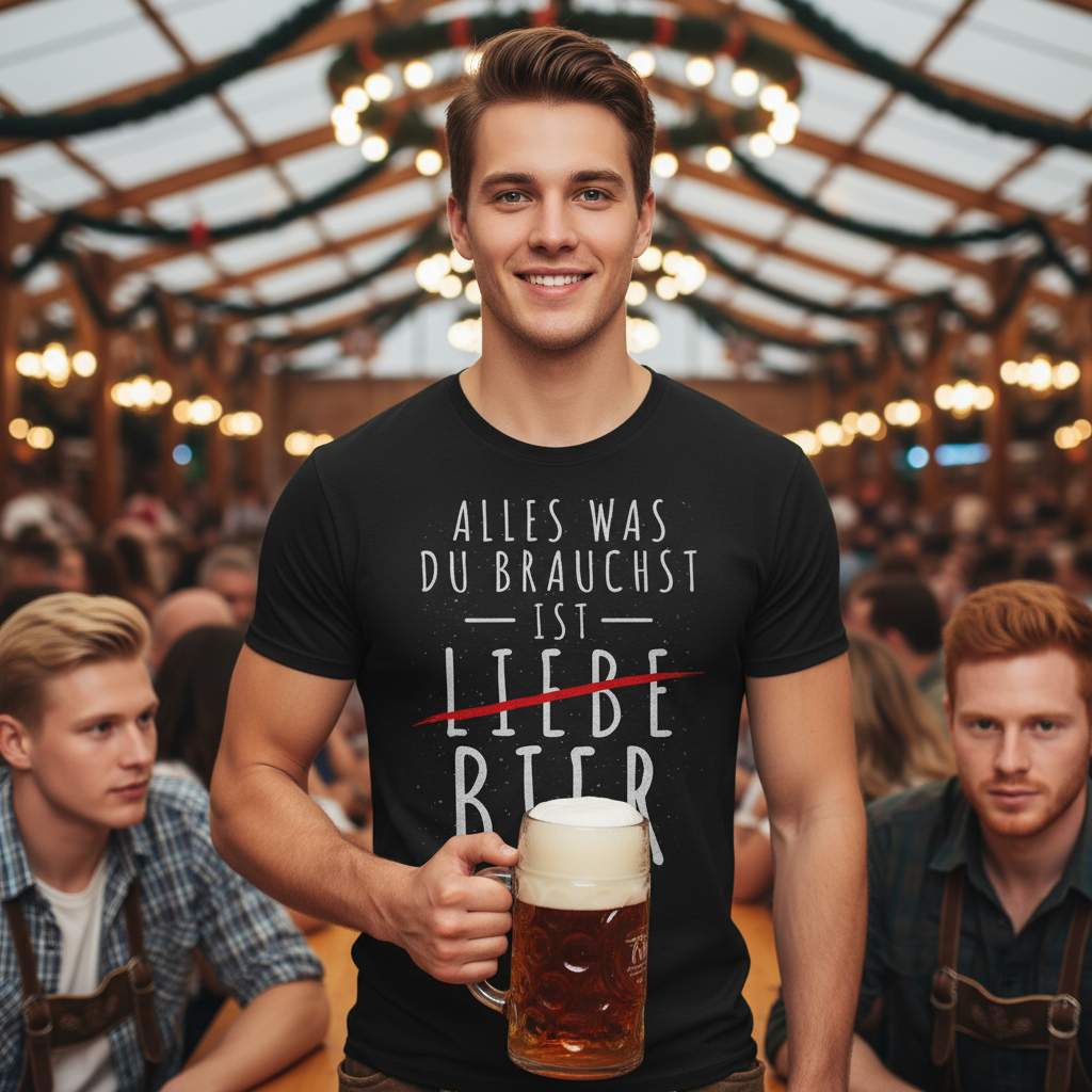 Alles was du brauchst ist Bier - Herren Shirt
