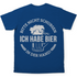 Bitte nicht schubsen ich habe Bier in der Hand - Herren Shirt Royal Blue