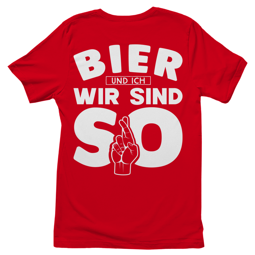 Bier und ich wir sind so - Damenshirt Red