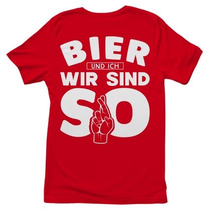 Bier und ich wir sind so - Damenshirt Red