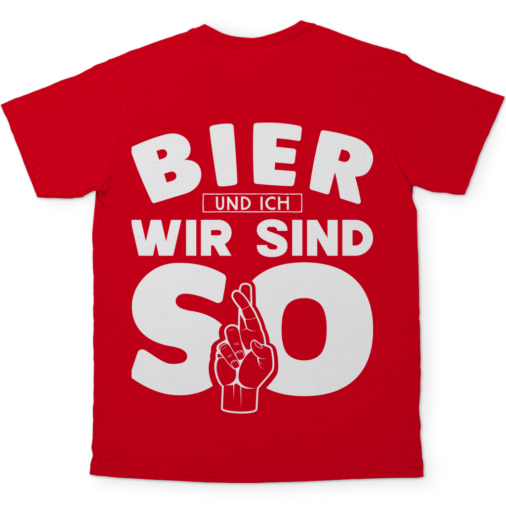 Bier und ich wir sind so - Herren Shirt Red