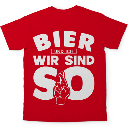 Bier und ich wir sind so - Herren Shirt Red