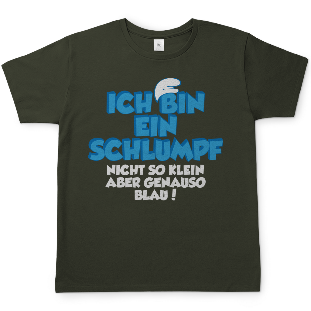 Ich bin ein Schlumpf nicht so klein aber genauso blau - Herren Shirt Urban Khaki