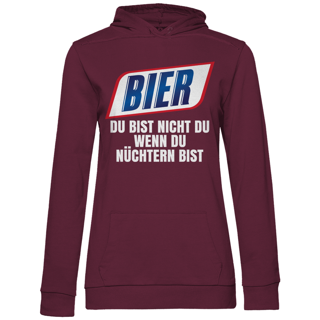 Bier du bist nicht du wenn du nüchtern bist - Damen Hoodie Wine
