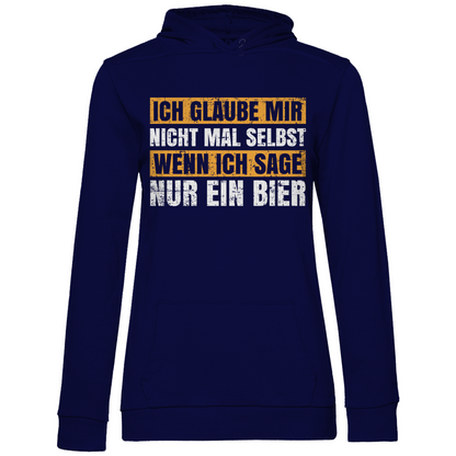 Ich glaube mir nicht mal selbst - Damen Hoodie Navy Blue