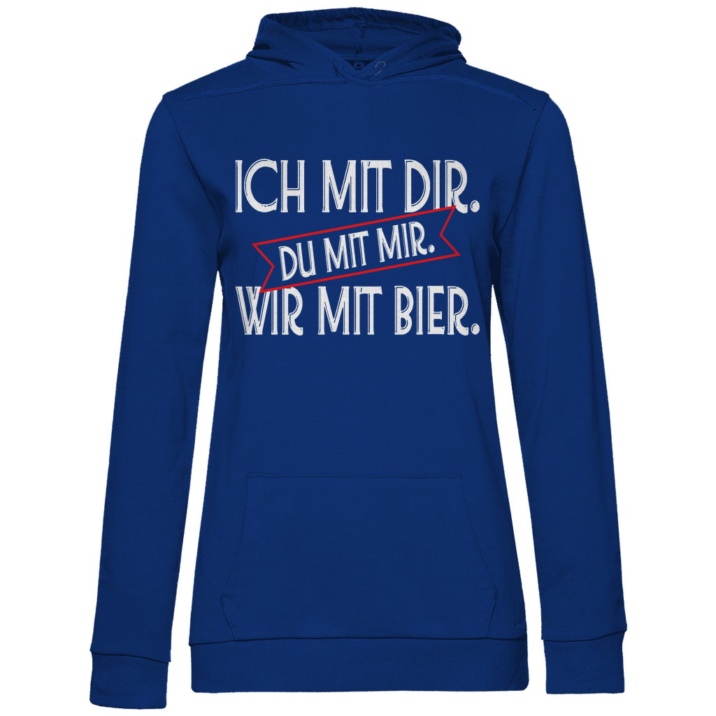 Ich mit dir. Du mit mir. Wir mit Bier. - Damen Hoodie Royal
