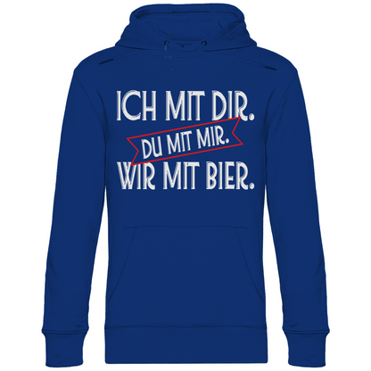 Ich mit dir. Du mit mir. Wir mit Bier. - Unisex Hoodie Royal