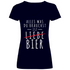 Alles was du brauchst ist Bier - V-Neck Damenshirt Deep Navy