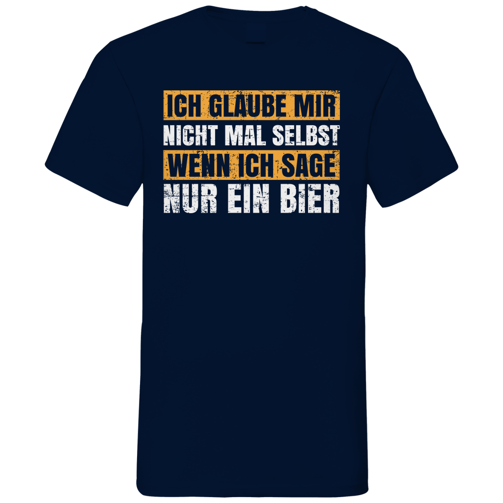 Ich glaube mir nicht mal selbst - Herren V-Neck Shirt Navy
