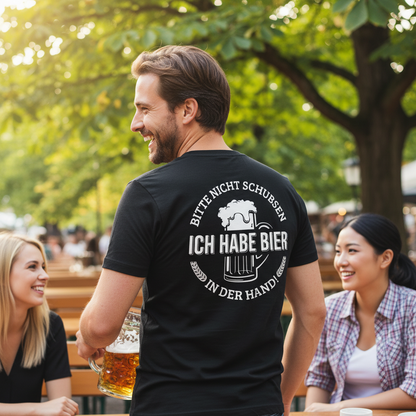Bitte nicht schubsen - Herren V-Neck Shirt