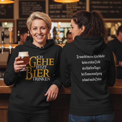 Ich gehe jetzt Bier trinken HDR - Beidseitiger Druck - Damen Hoodie