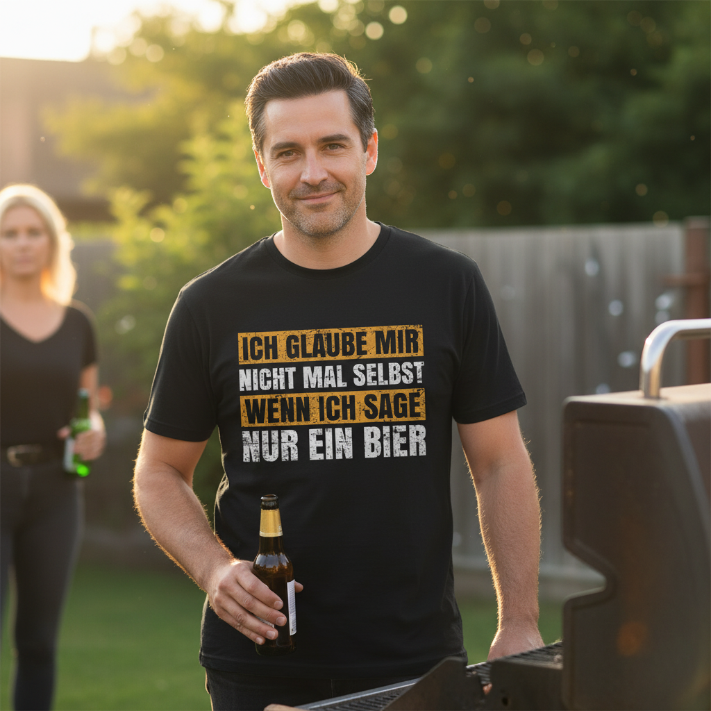 Ich glaube mir nicht mal selbst wenn ich sage nur ein Bier - Herren Shirt