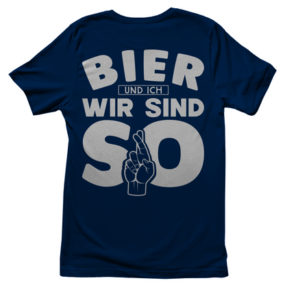 Bier und ich wir sind so - Damenshirt Navy