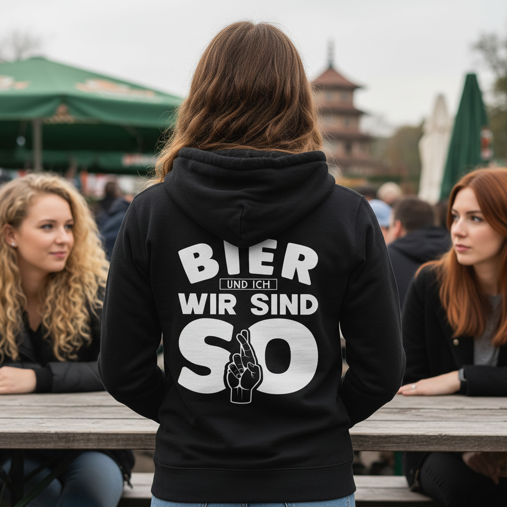 Bier und ich wir sind so - Damen Hoodie
