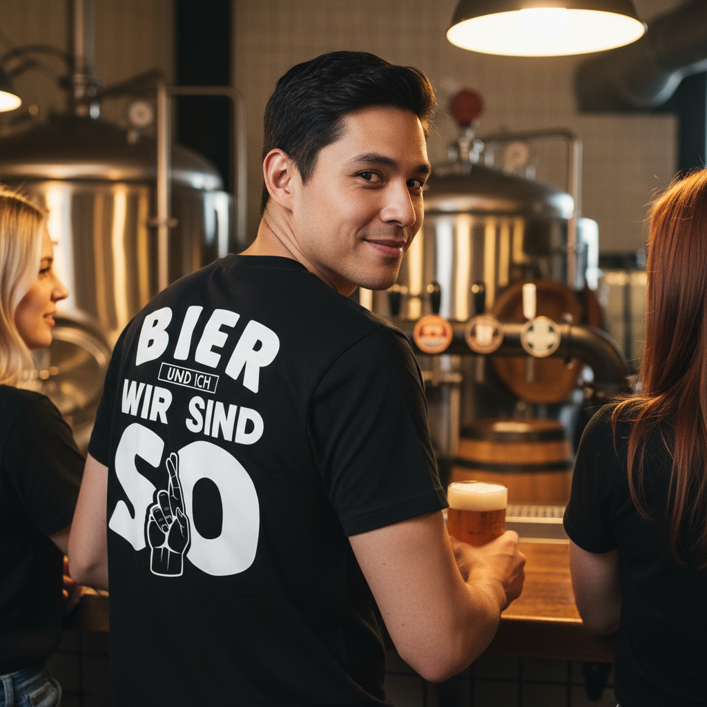 Bier und ich wir sind so - Herren V-Neck Shirt