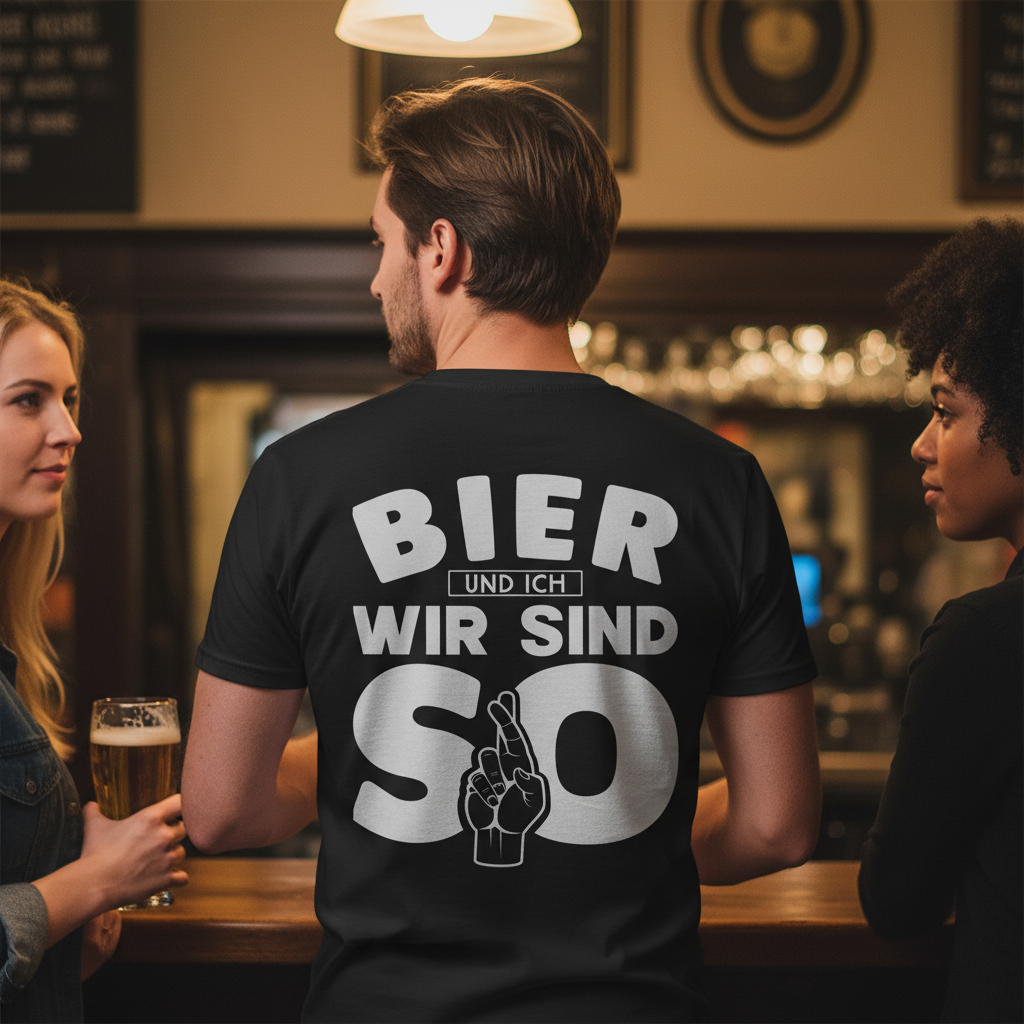 Bier und ich wir sind so - Herren Shirt