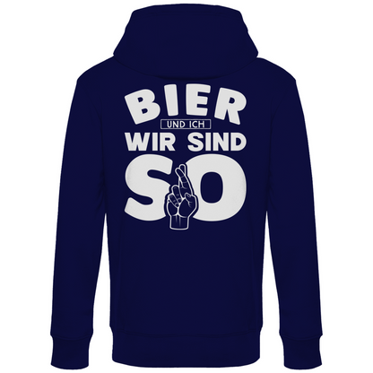 Bier und ich wir sind so - Unisex Hoodie Navy Blue