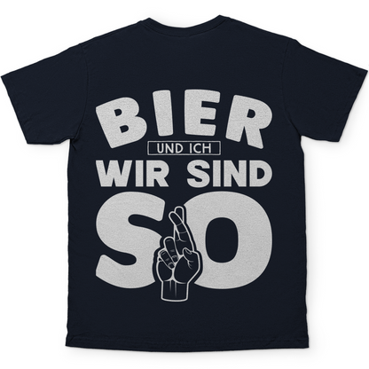 Bier und ich wir sind so - Herren Shirt Navy