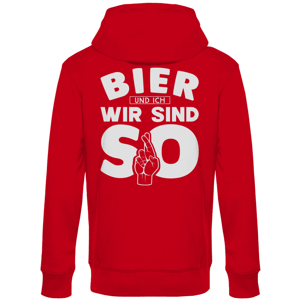 Bier und ich wir sind so - Unisex Hoodie Red