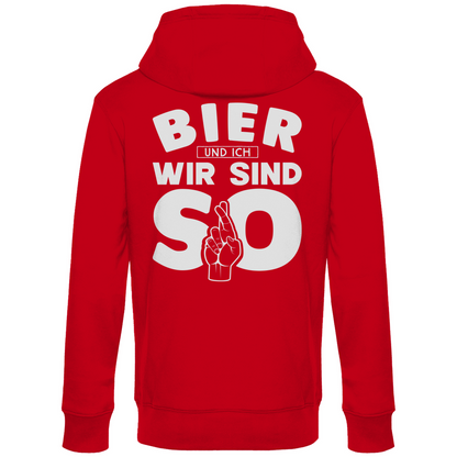Bier und ich wir sind so - Unisex Hoodie Red