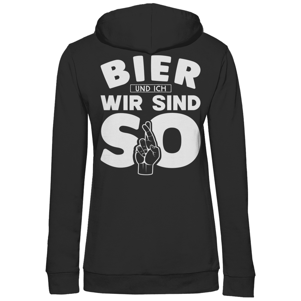 Bier und ich wir sind so - Damen Hoodie Black