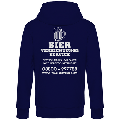 Bier vernichtungs Service - Unisex Hoodie Navy Blue