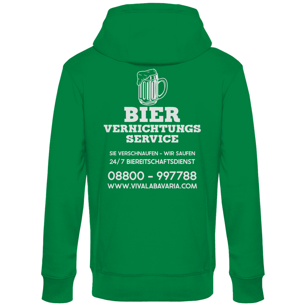 Bier vernichtungs Service - Unisex Hoodie Kelly Green