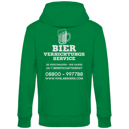 Bier vernichtungs Service - Unisex Hoodie Kelly Green