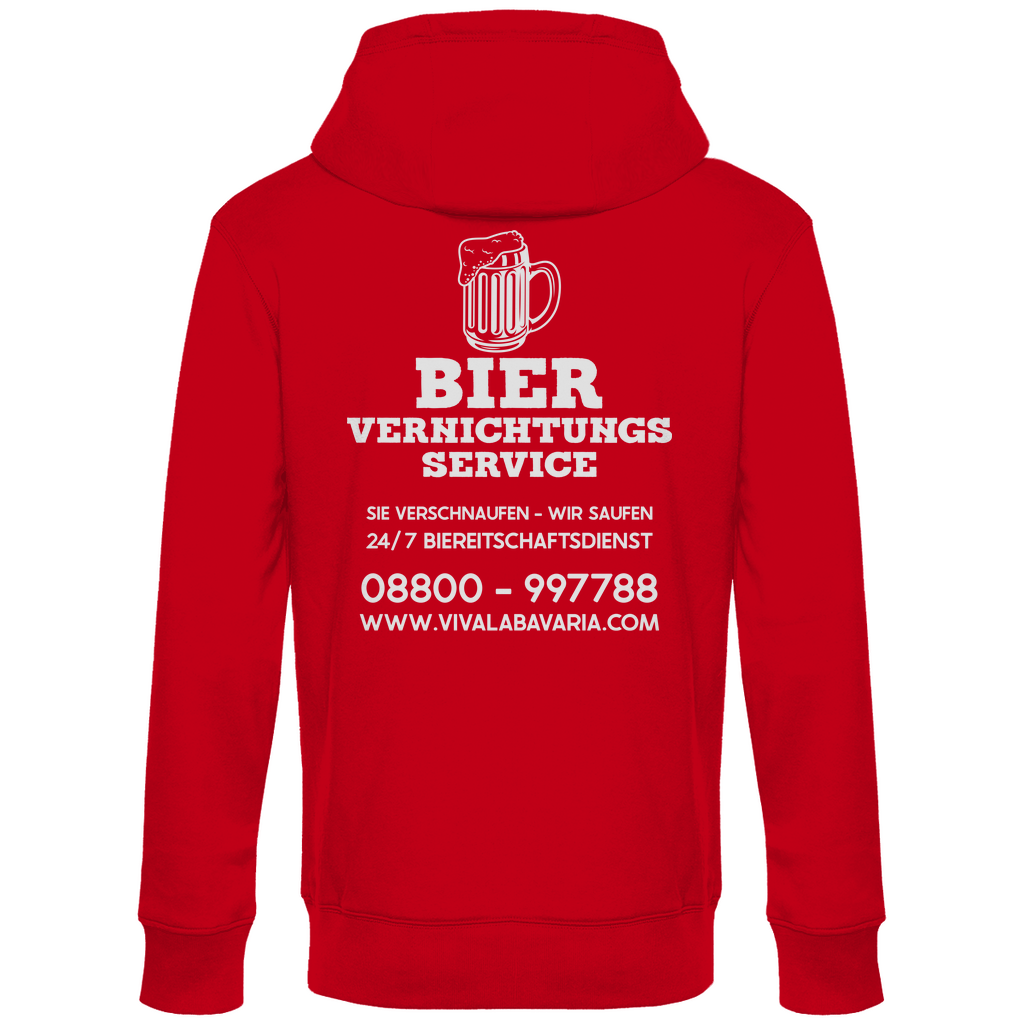 Bier vernichtungs Service - Unisex Hoodie Red