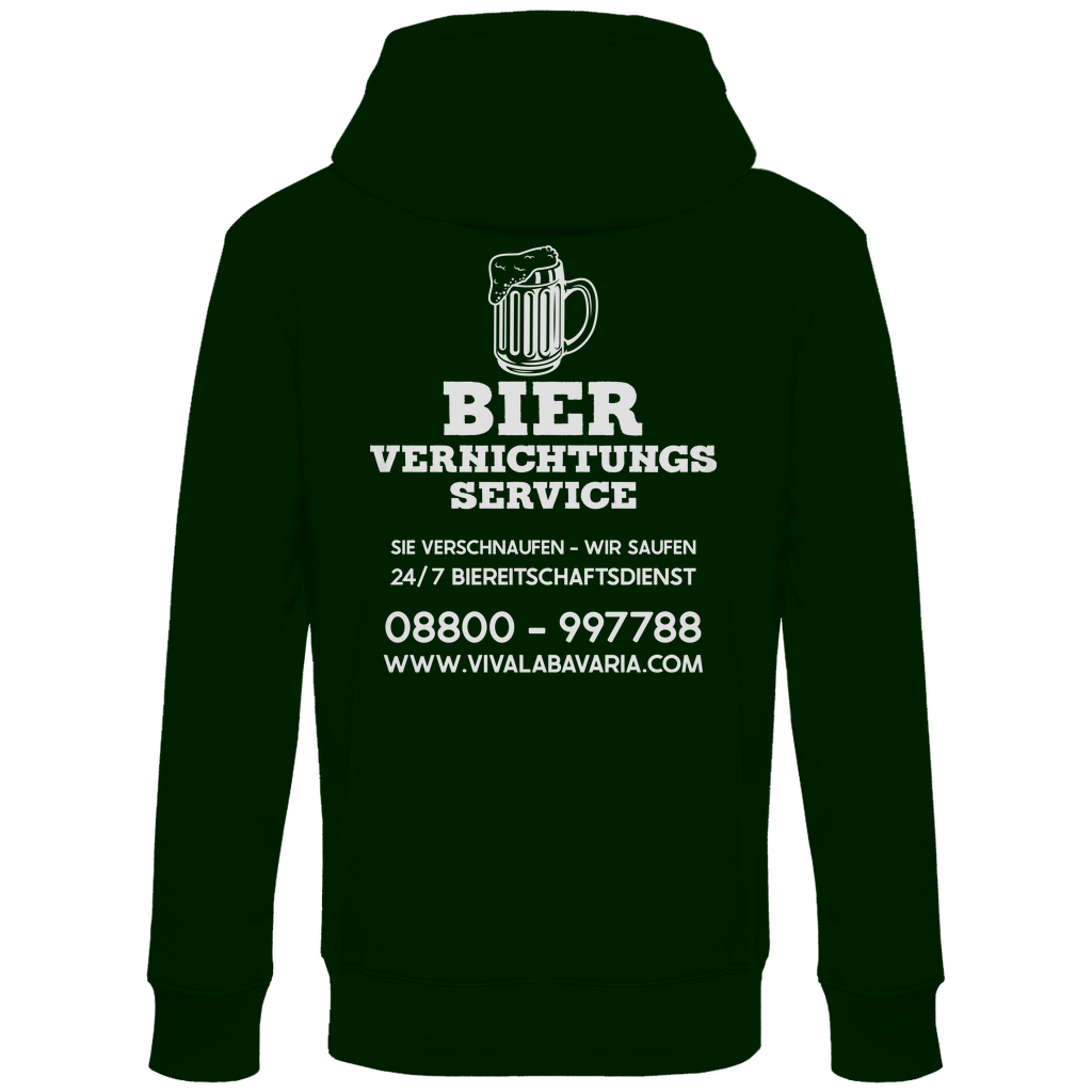 Bier vernichtungs Service - Unisex Hoodie Forest Green