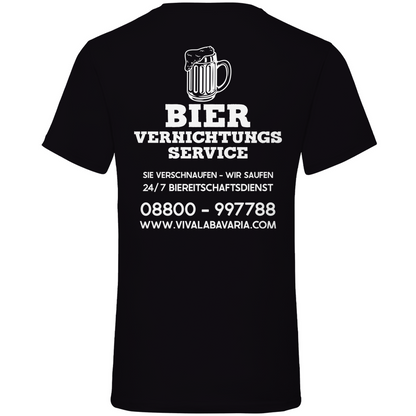 Bier vernichtungs Service - Herren V-Neck Shirt Black