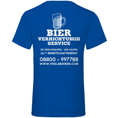 Bier vernichtungs Service - Herren V-Neck Shirt Royal Blue