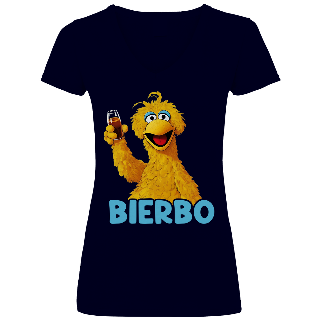 Sesamstraße - Bibo Bierbo - V-Neck Damenshirt Deep Navy