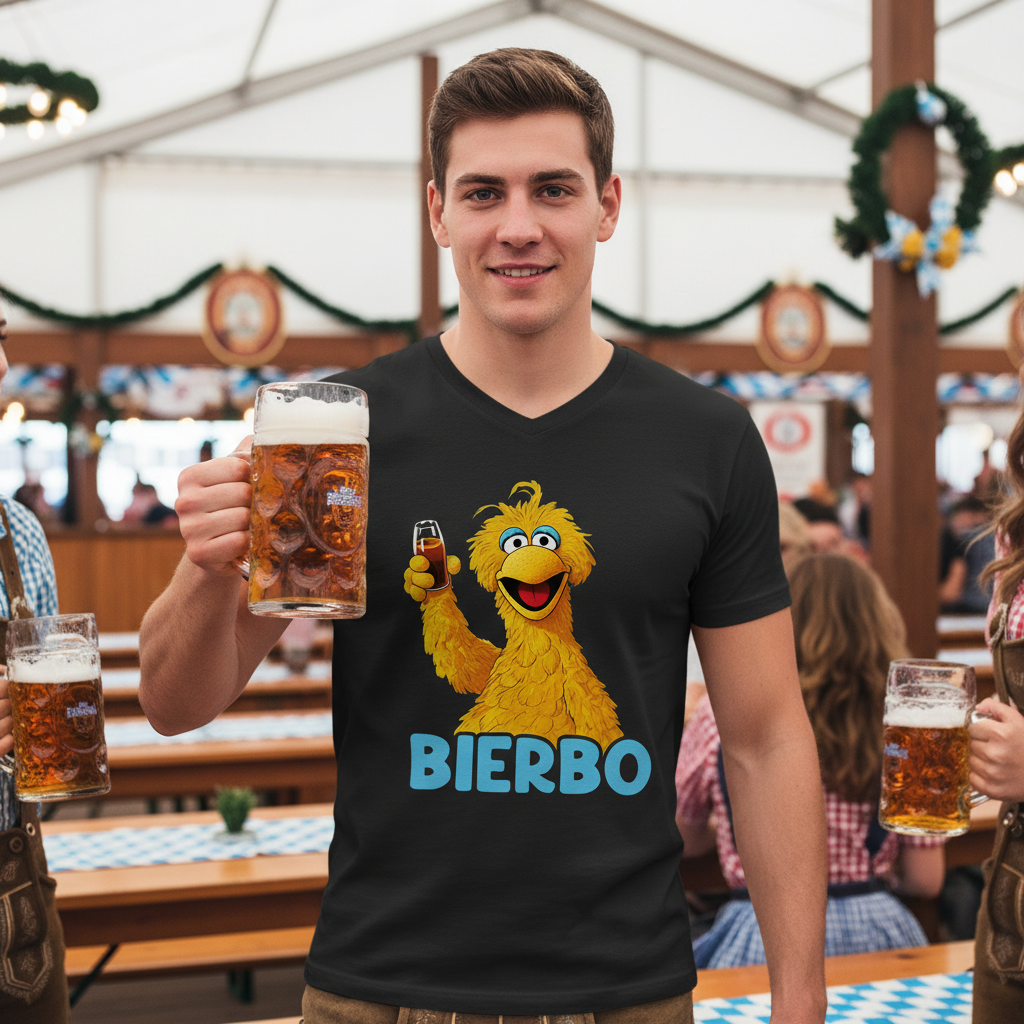 Sesamstraße - Bibo Bierbo - V-Neck Damenshirt