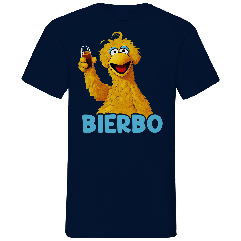 Sesamstraße - Bibo Bierbo - Herren V-Neck Shirt Navy