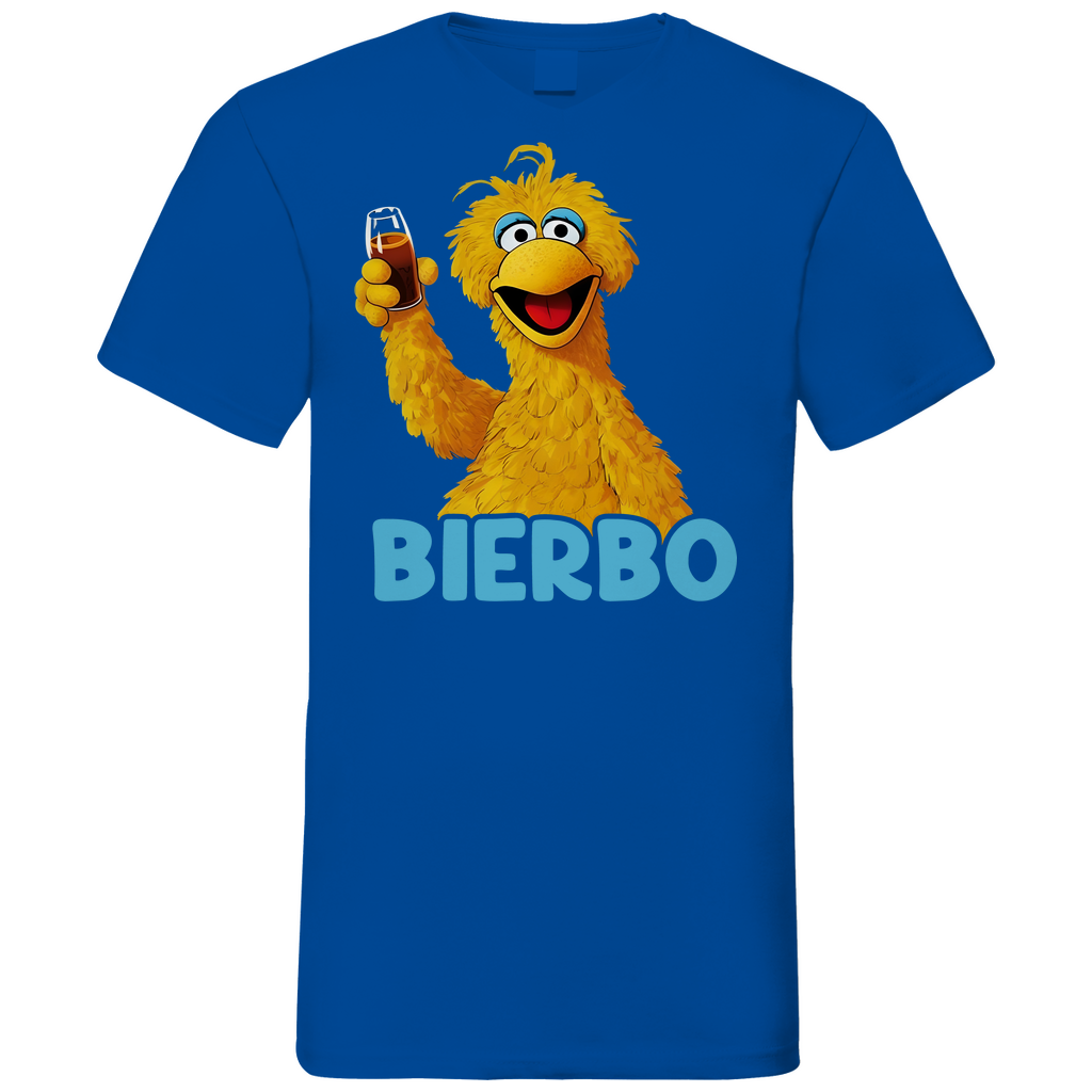 Sesamstraße - Bibo Bierbo - Herren V-Neck Shirt Royal Blue