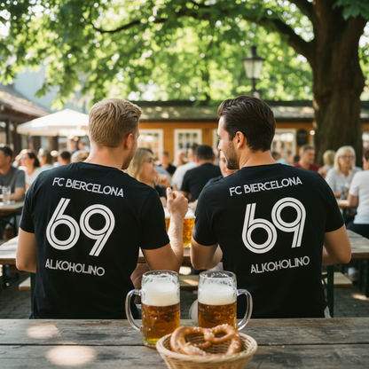 FC Biercelona Alkoholino 69 Fußball - Herren V-Neck Shirt