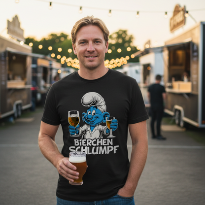 Bierchen Schlumpf Grafik - Herren Shirt