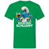 Bierchen Schlumpf Grafik - Herren V-Neck Shirt Kelly Green