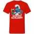 Bierchen Schlumpf Grafik - Herren V-Neck Shirt Red