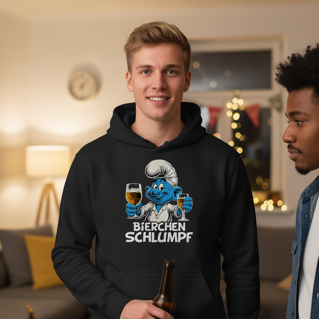 Bierchen Schlumpf Grafik - Unisex Hoodie