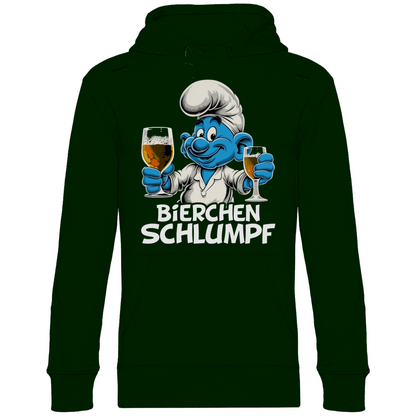Bierchen Schlumpf Grafik - Unisex Hoodie Forest Green