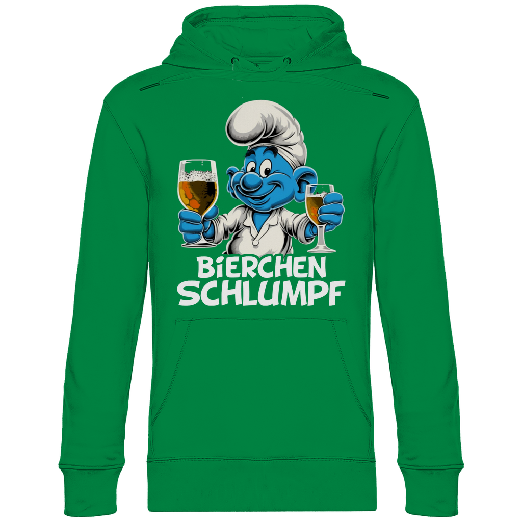 Bierchen Schlumpf Grafik - Unisex Hoodie Kelly Green