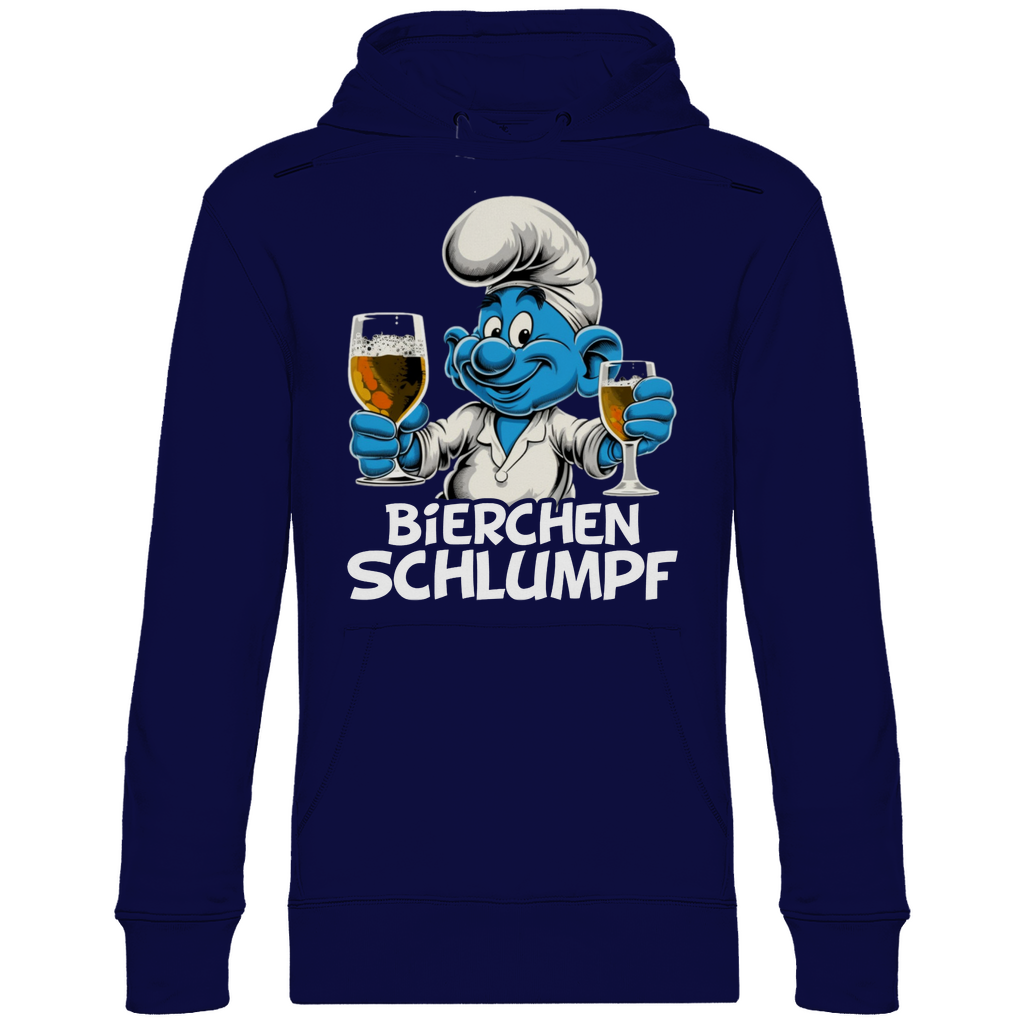 Bierchen Schlumpf Grafik - Unisex Hoodie Navy Blue
