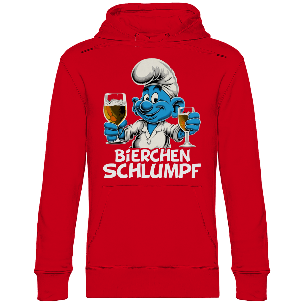 Bierchen Schlumpf Grafik - Unisex Hoodie Red M